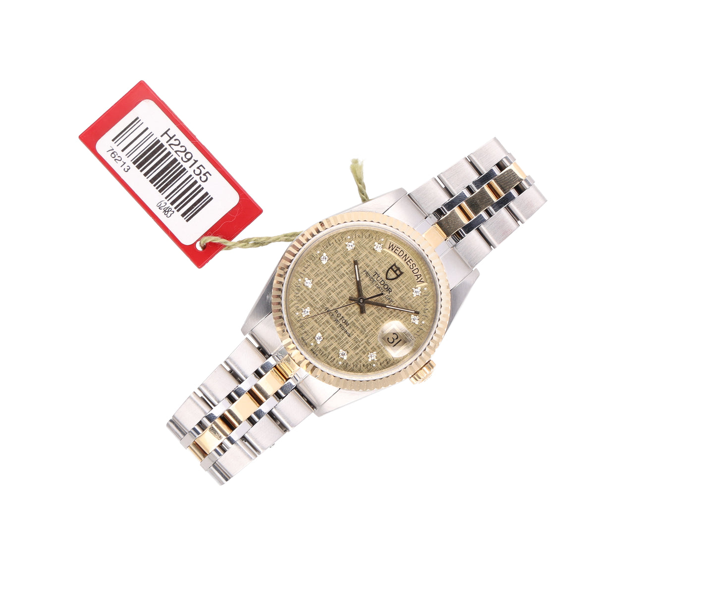 Tudor daydate 76213 diamond linen