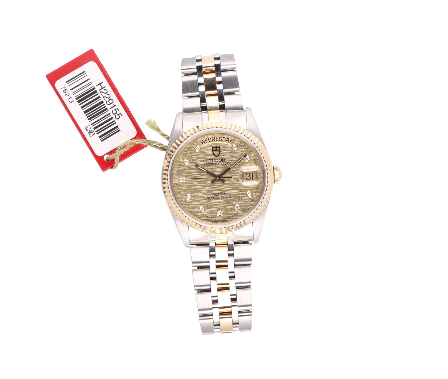 Tudor daydate 76213 diamond linen