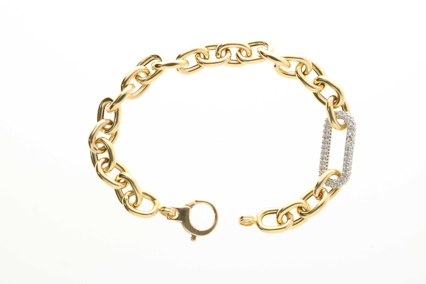 Bracciale maglia marinara in oro 18 kt