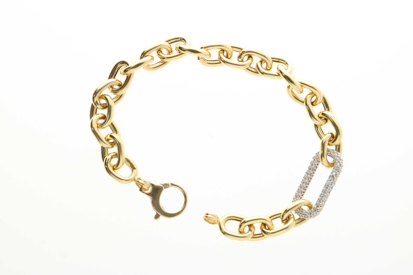 Bracciale maglia marinara in oro 18 kt