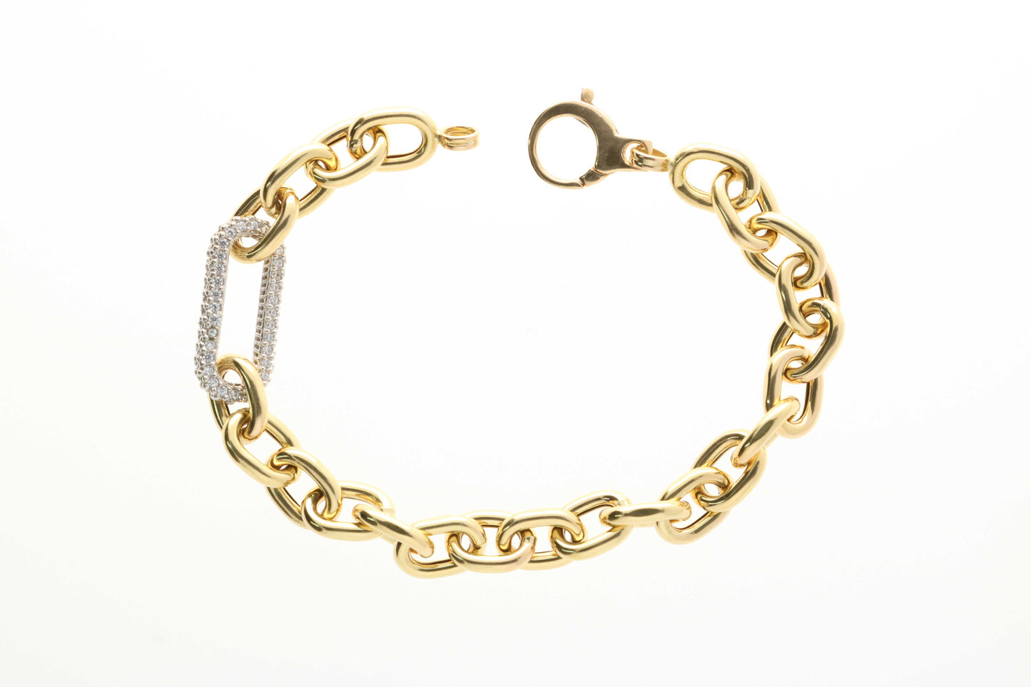 Bracciale maglia marinara in oro 18 kt