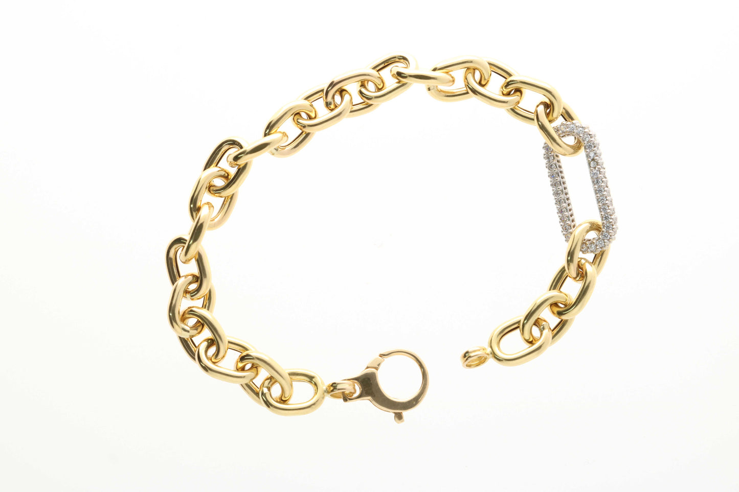 Bracciale maglia marinara in oro 18 kt