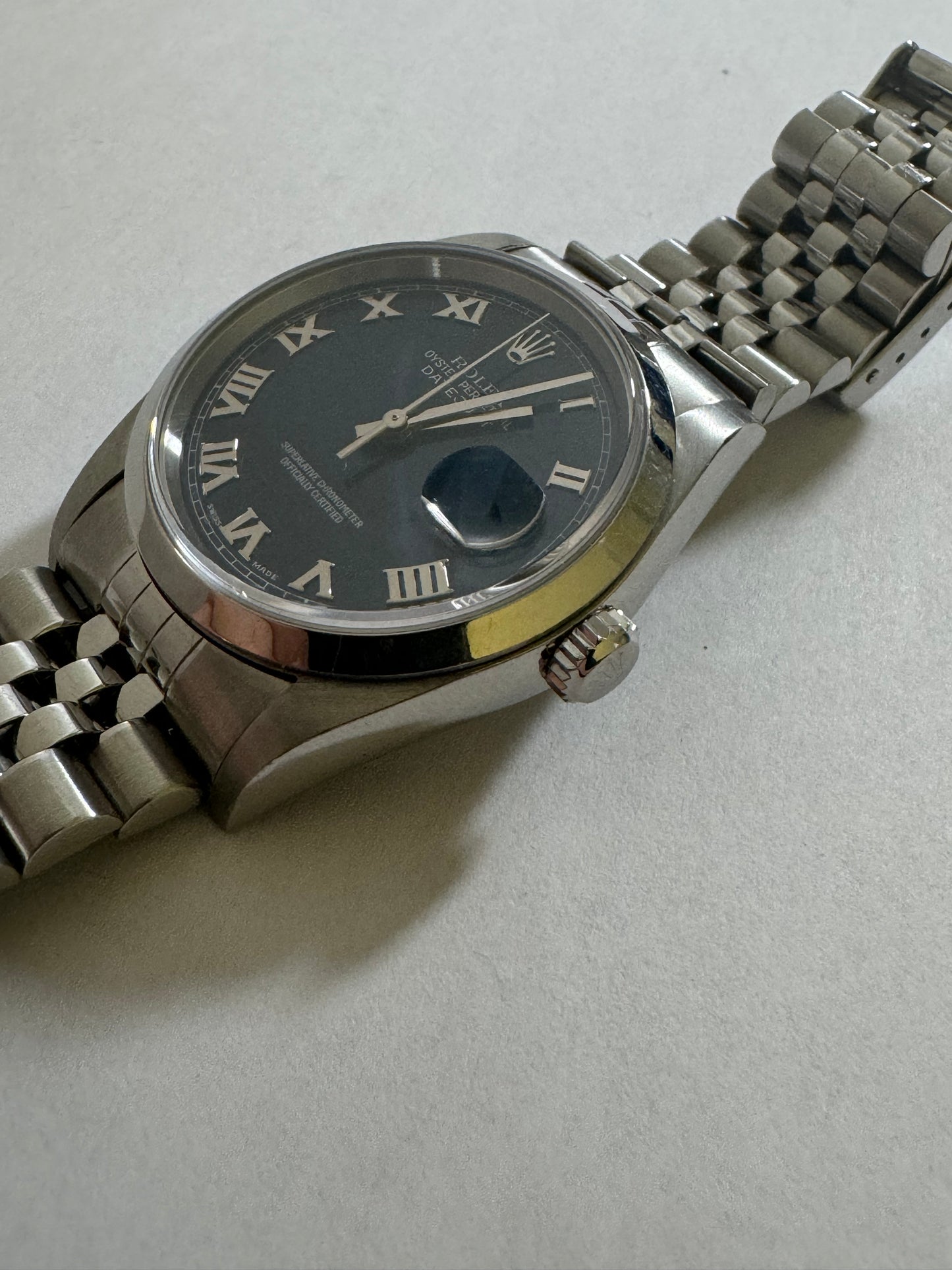 Rolex datejust 16200 jubilee blue dial