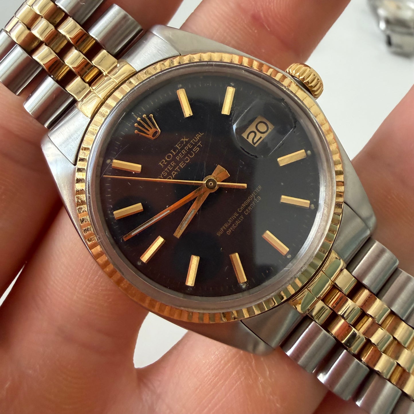 Rolex datejust 1601 black dial