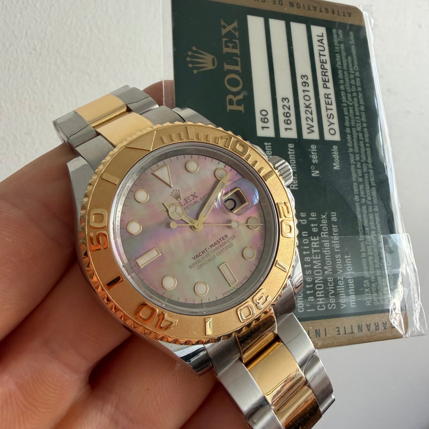 Rolex 116623 mother of pearl tahiti