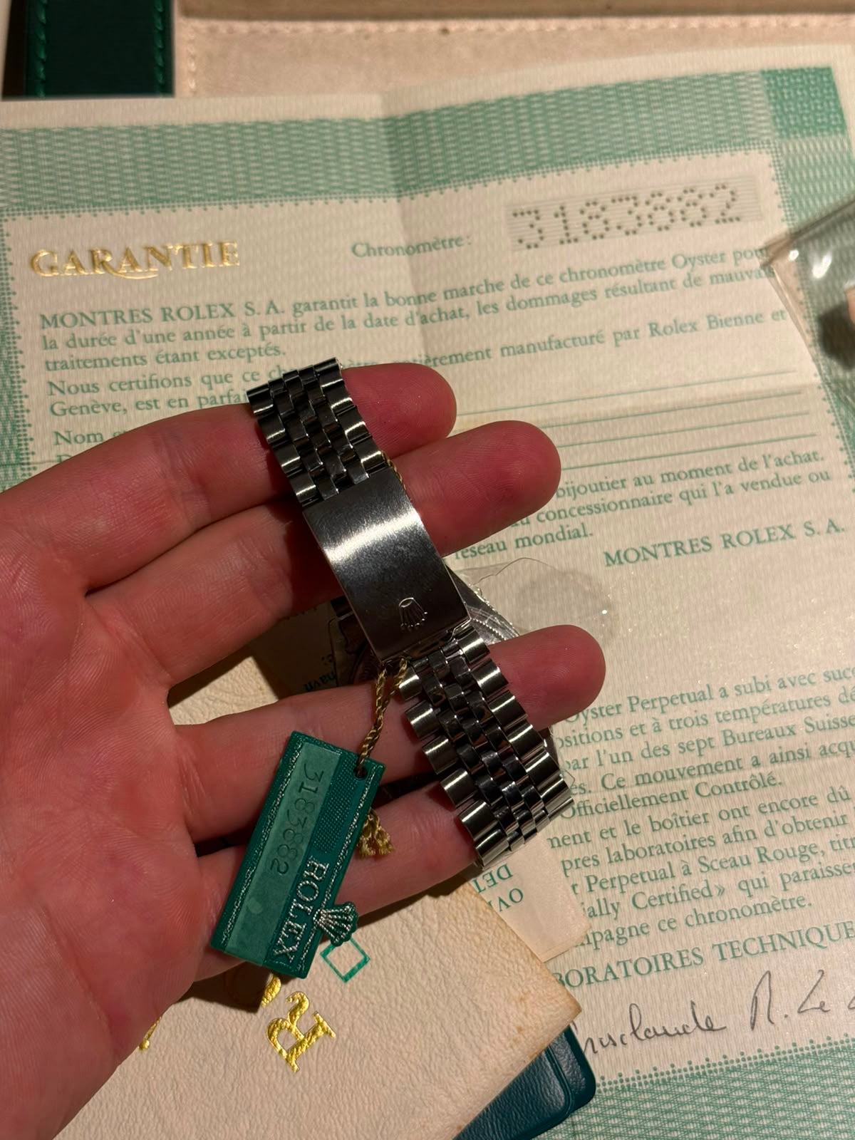 Rolex datejust 1603 paper