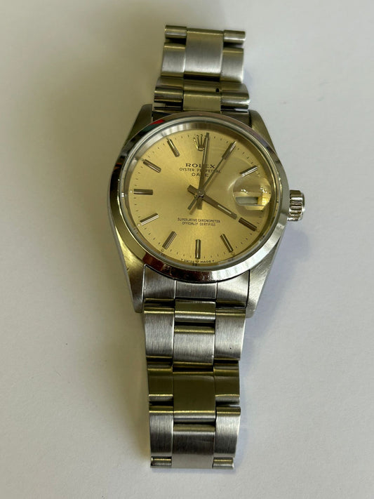 Rolex date 15000 34 mm cassa senza fori