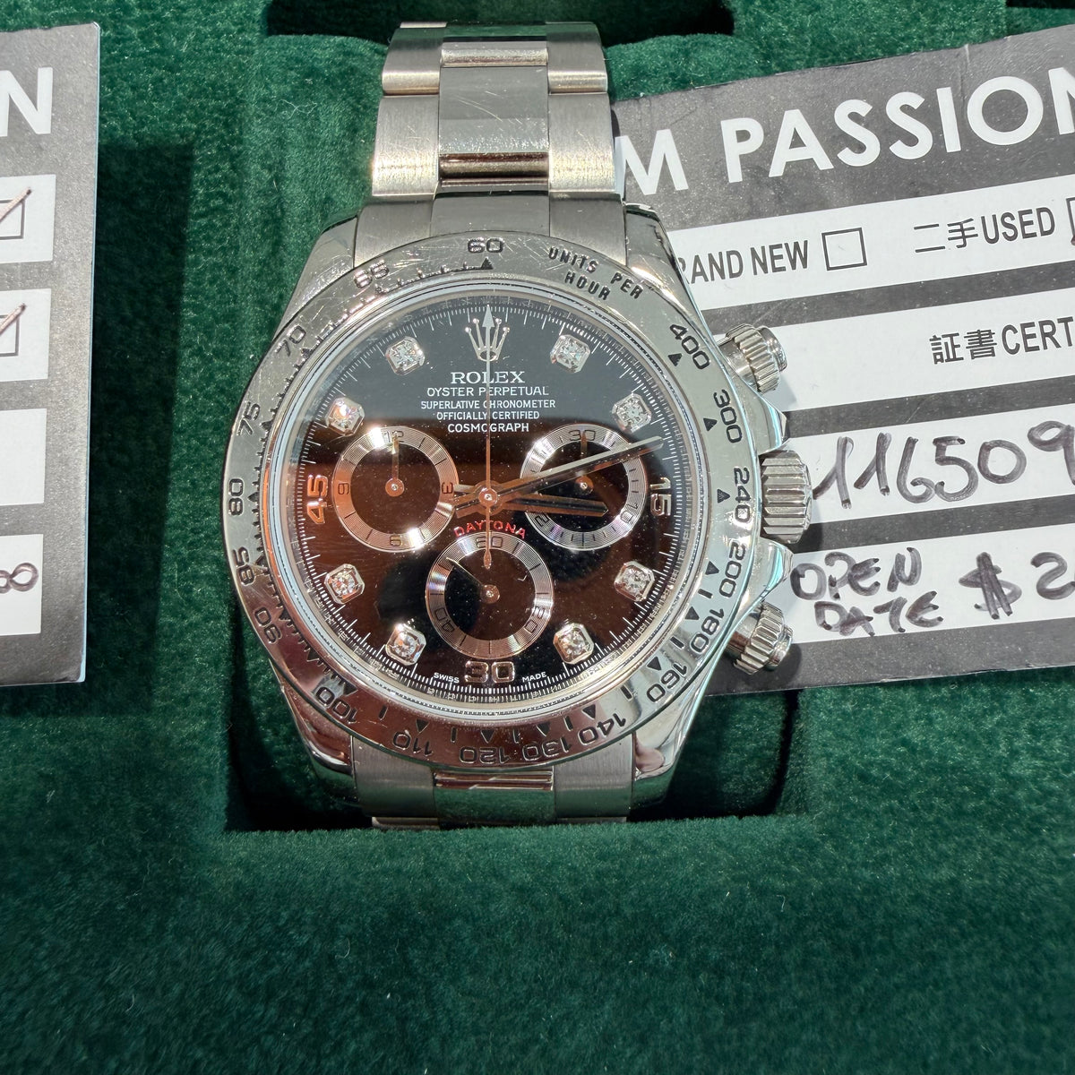 ROLEX 116509G CARD SHORT BUCKLE
