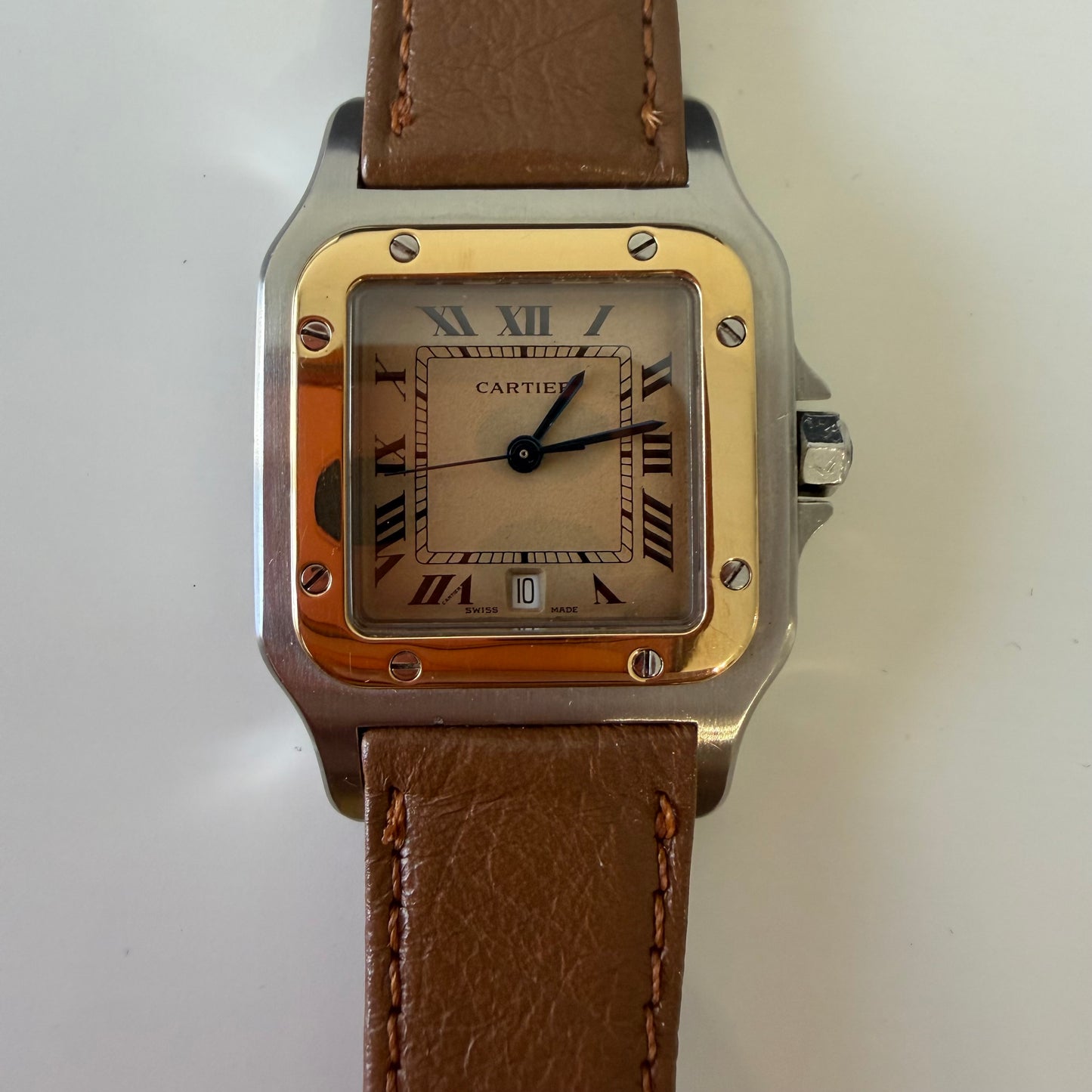 Cartier santos steel and Gold 187901