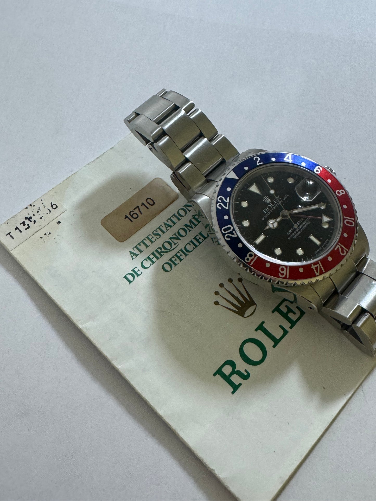 Rolex GMT 16710 paper seriale T