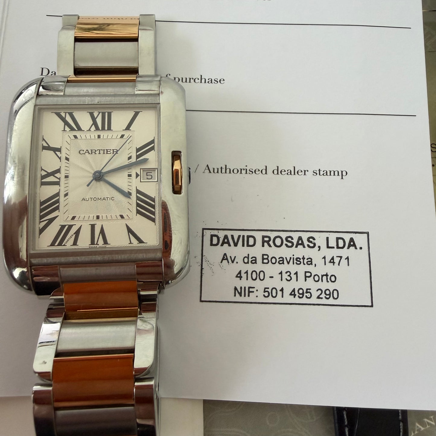 Cartier tank 3597 XL