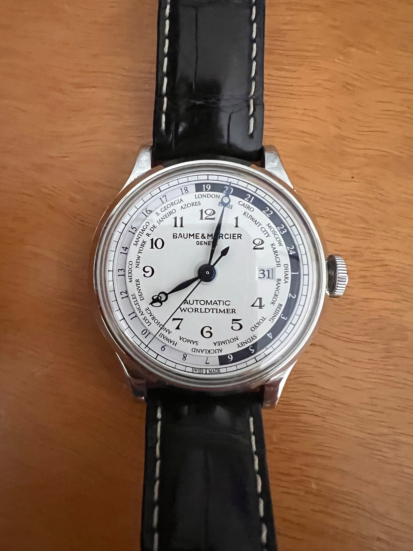 Baumé e mercier 65733 world timer