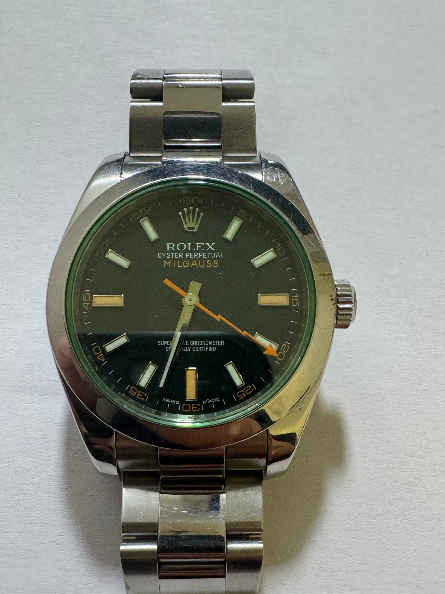 Rolex mill gauss 116400 vetro verde