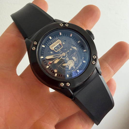 CUSTOS CHALLENGE-R  Orologio e garanzia in perfette condizioni, twin time, acc e pvd.