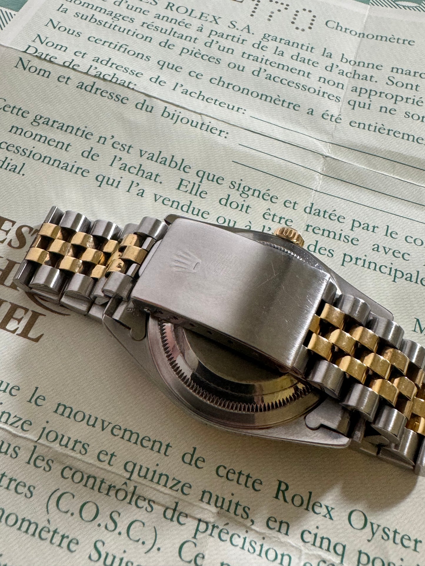 Rolex datejust 16233 paper