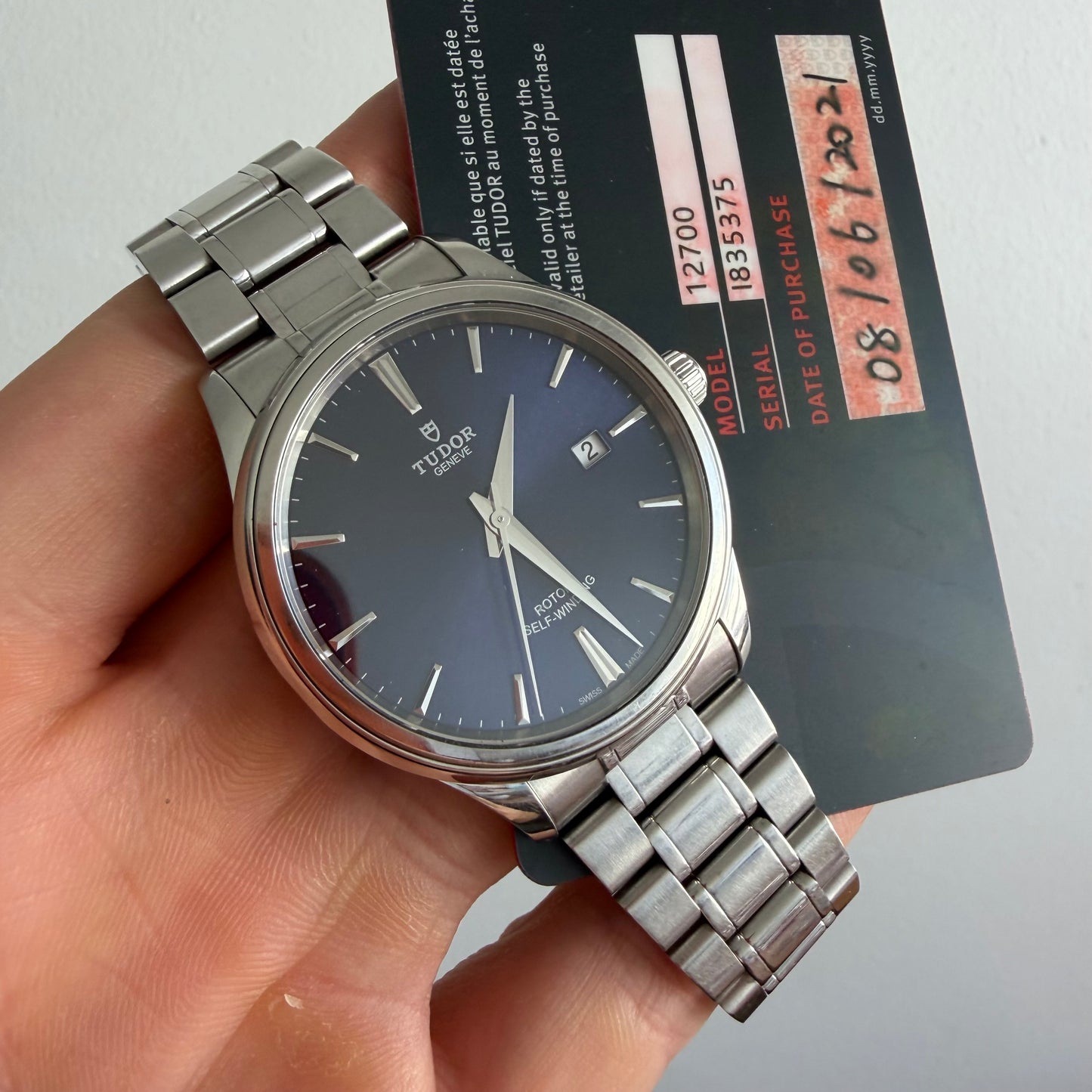 Tudor 12700 Style blu dial