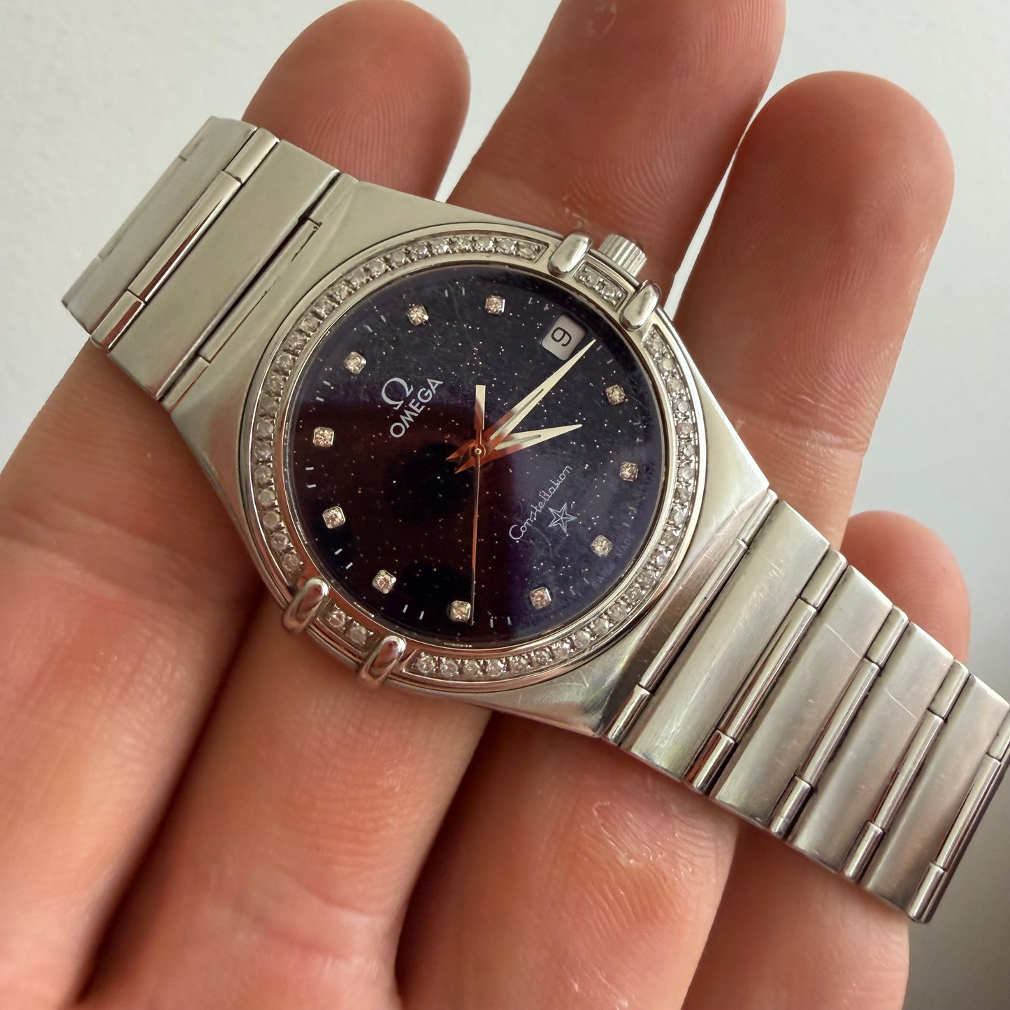 Omega Constellation Quartz 34mm diamonds