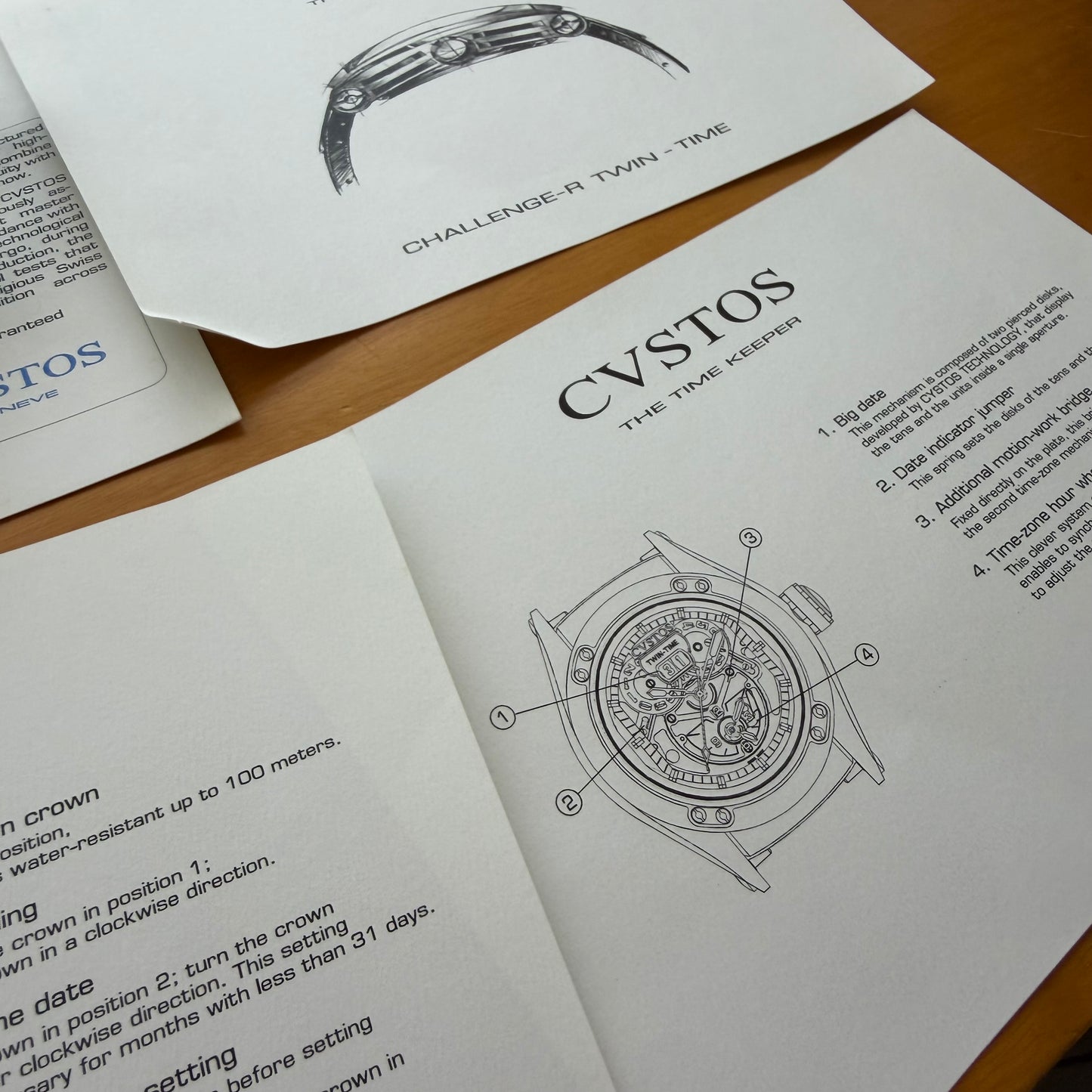 CUSTOS CHALLENGE-R  Orologio e garanzia in perfette condizioni, twin time, acc e pvd.