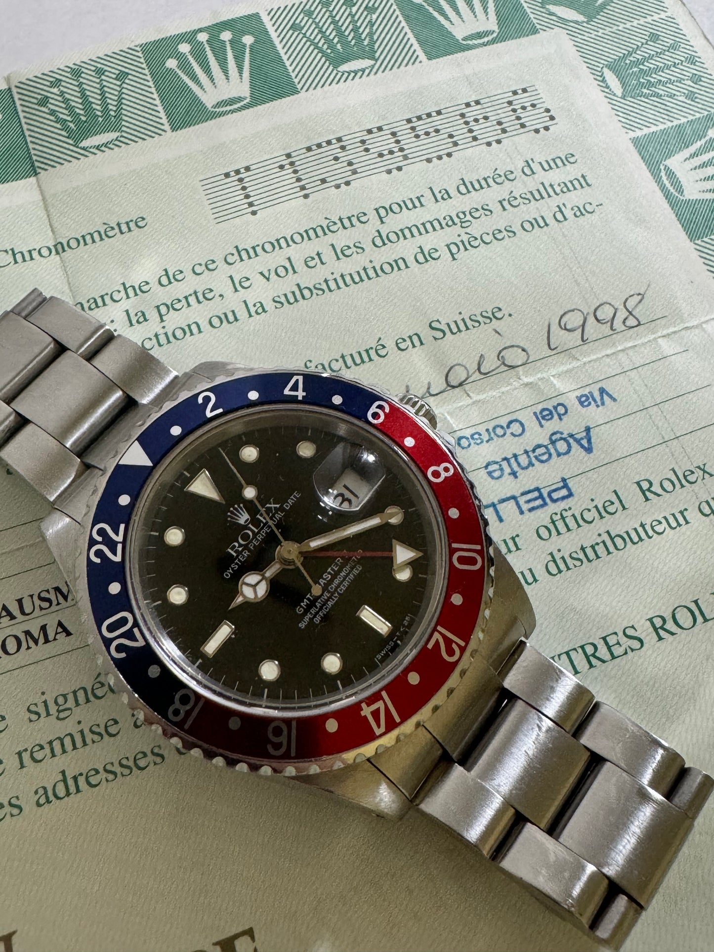 Rolex GMT 16710 paper seriale T