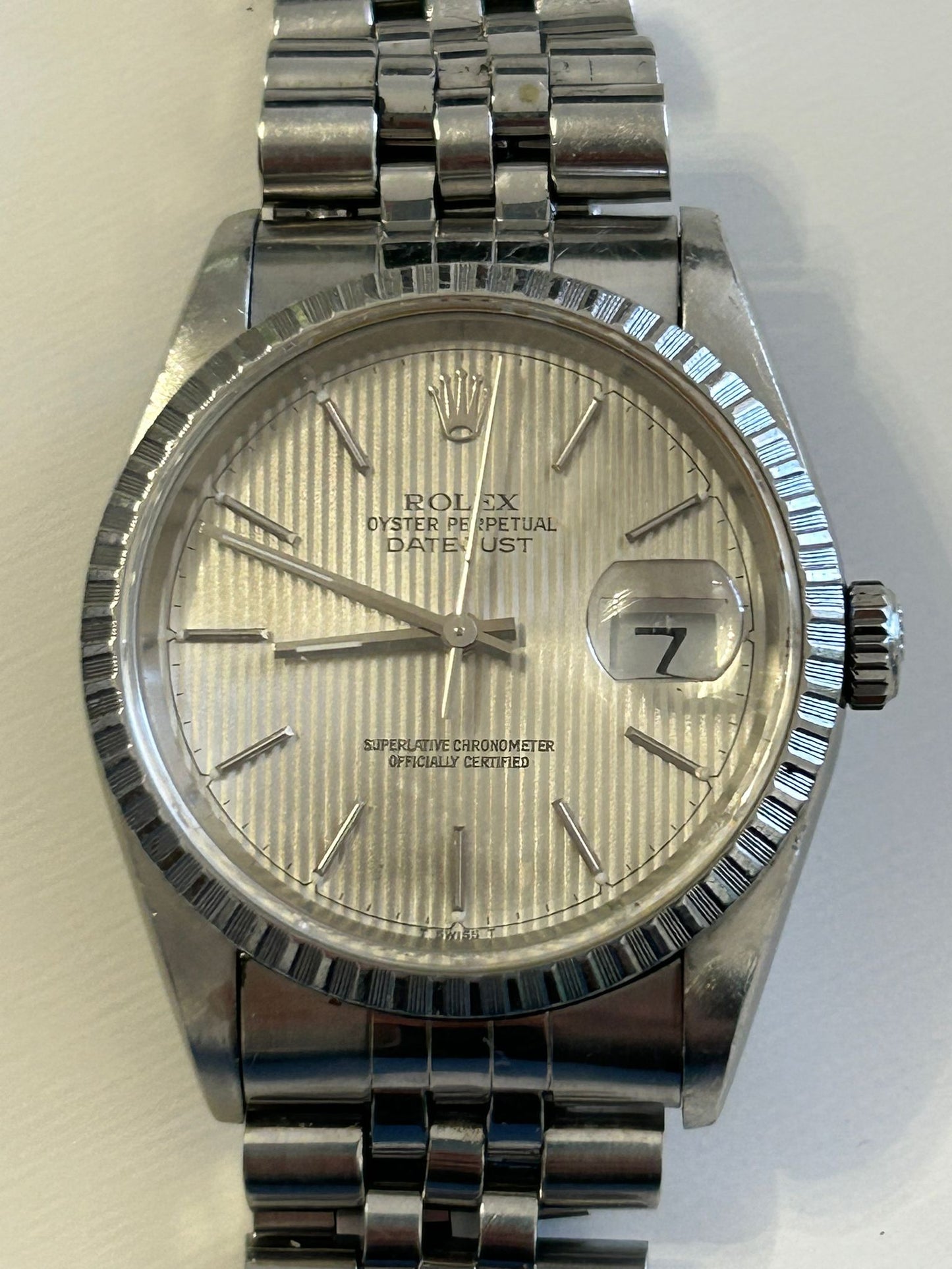 Rolex Datejust 16220 tapisserie dial