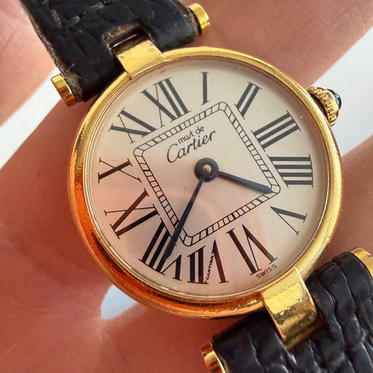 Cartier vendome vermeil taglia media Solo orologio