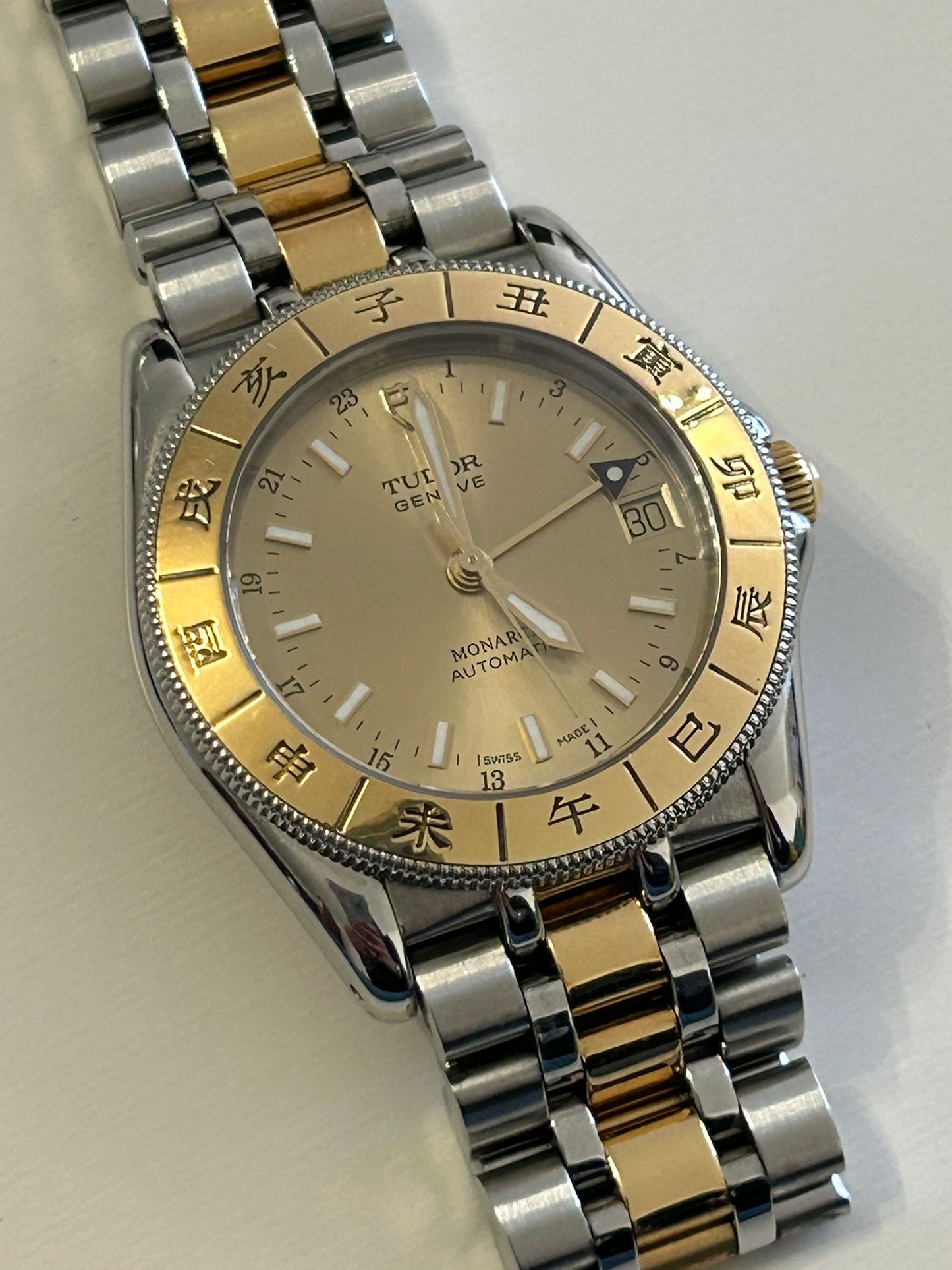 Tudor Monarch Chinese edition steel and gold