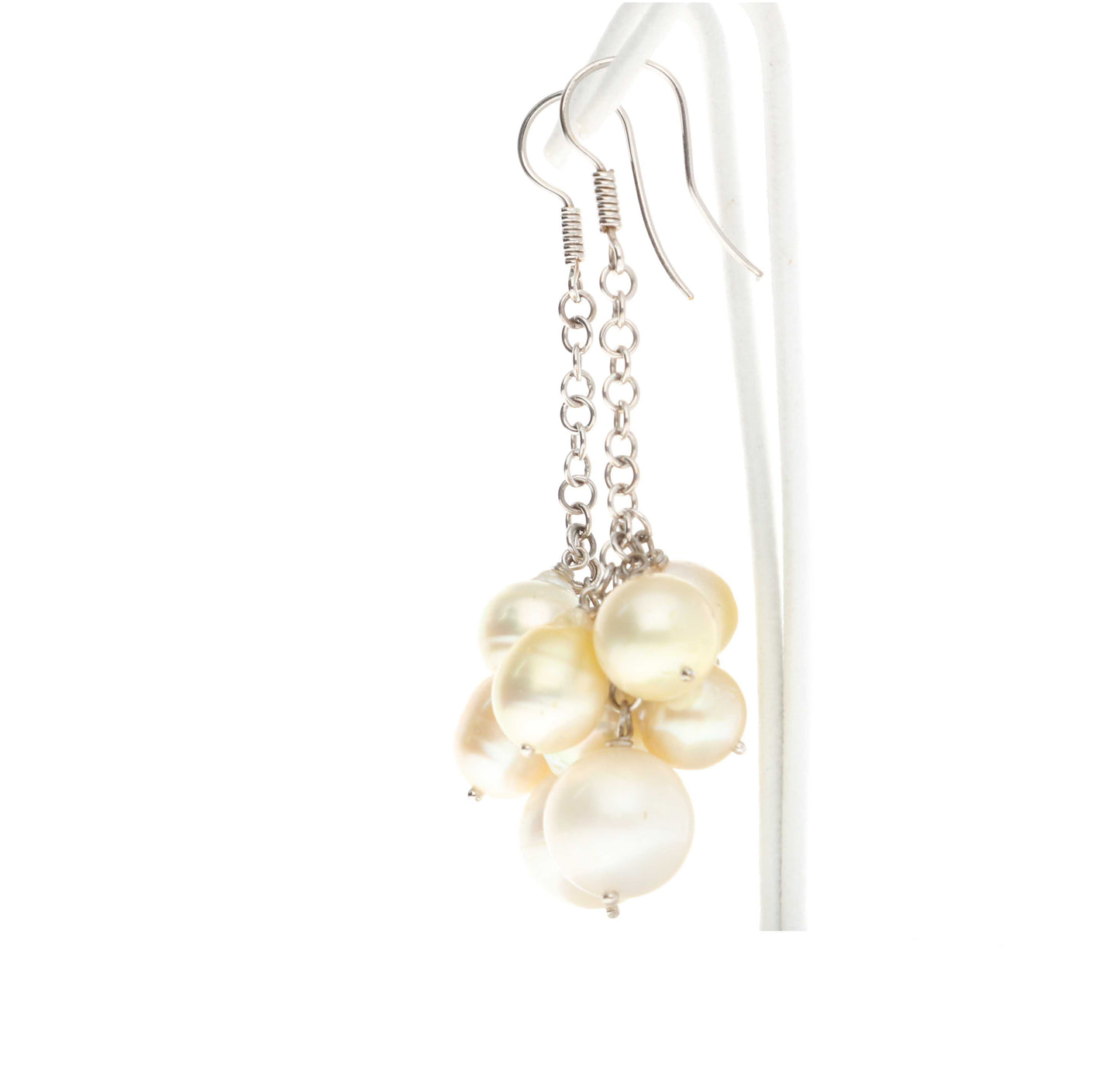 Orecchini in oro bianco 18kt con perle