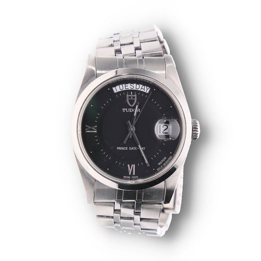 Tudor Date+Day 76200 black proto dial