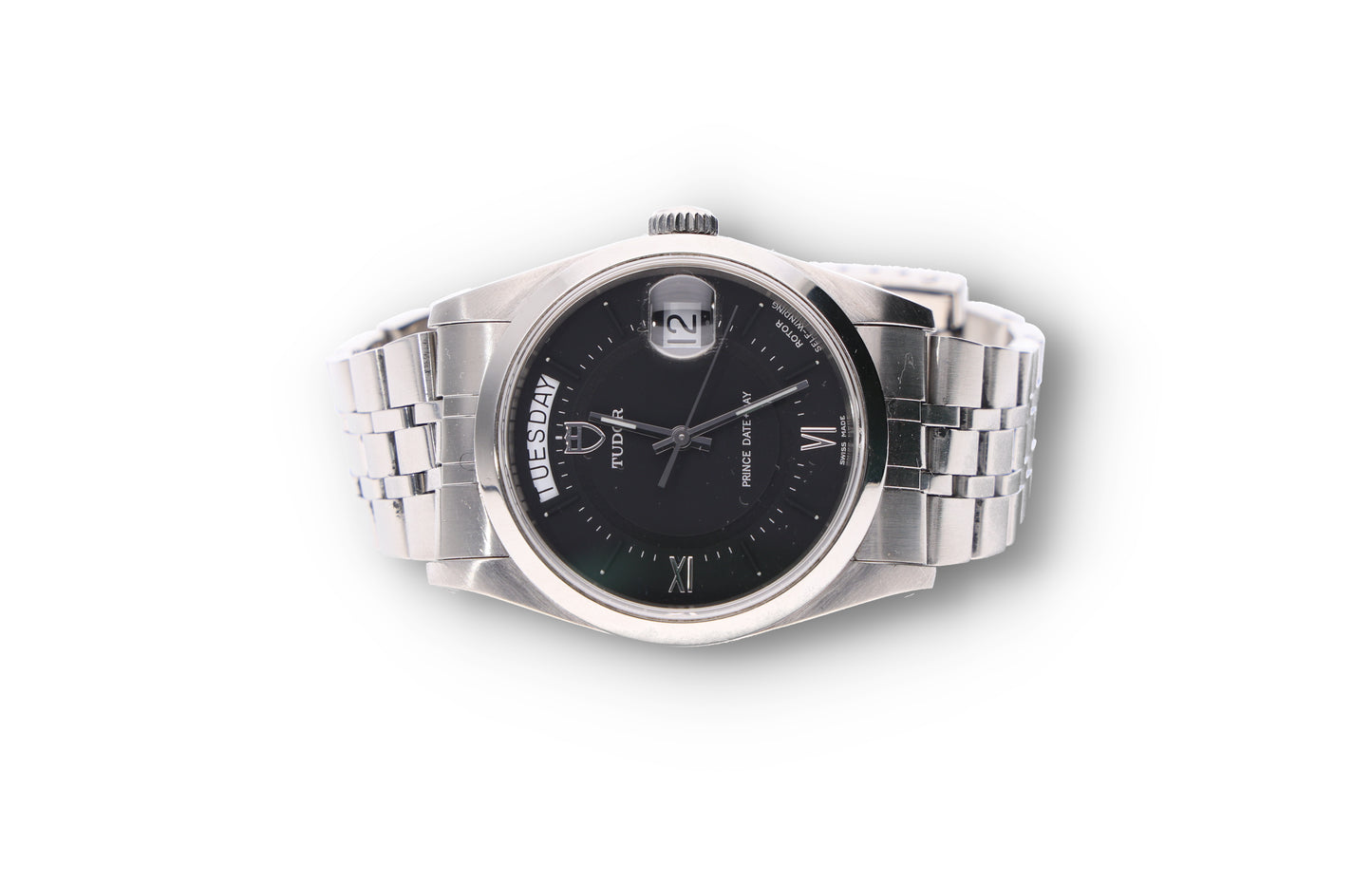 Tudor Date+Day 76200 black proto dial