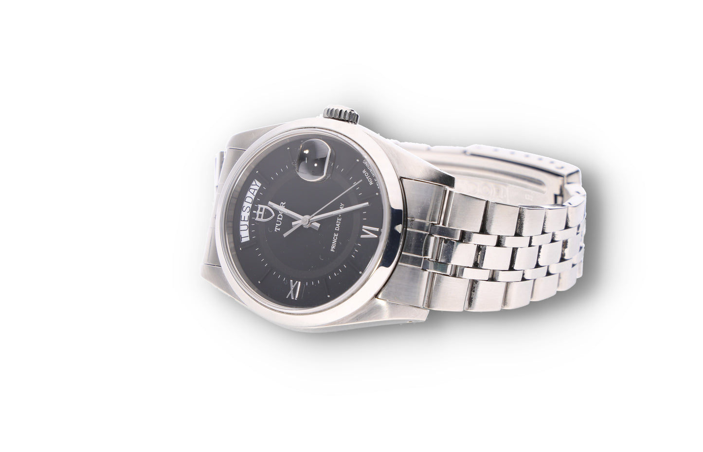 Tudor Date+Day 76200 black proto dial