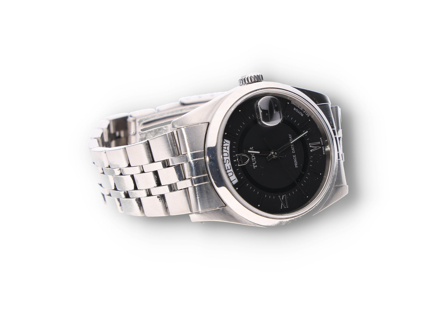 Tudor Date+Day 76200 black proto dial
