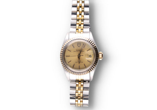 Lady Tudor 28mm steel yellow Gold Bazel