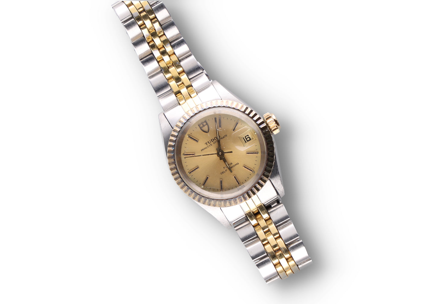 Lady Tudor 28mm steel yellow Gold Bazel
