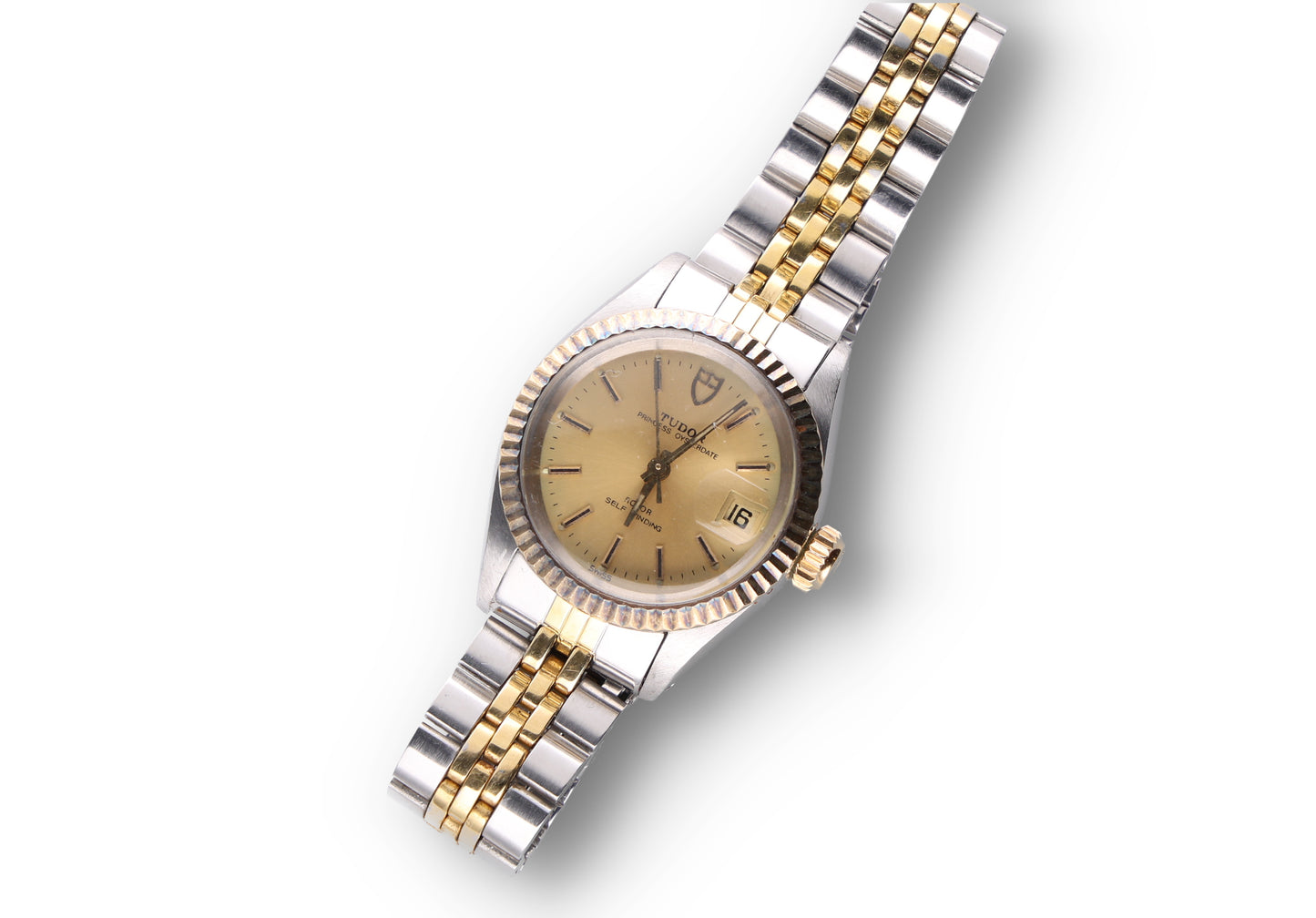 Lady Tudor 28mm steel yellow Gold Bazel